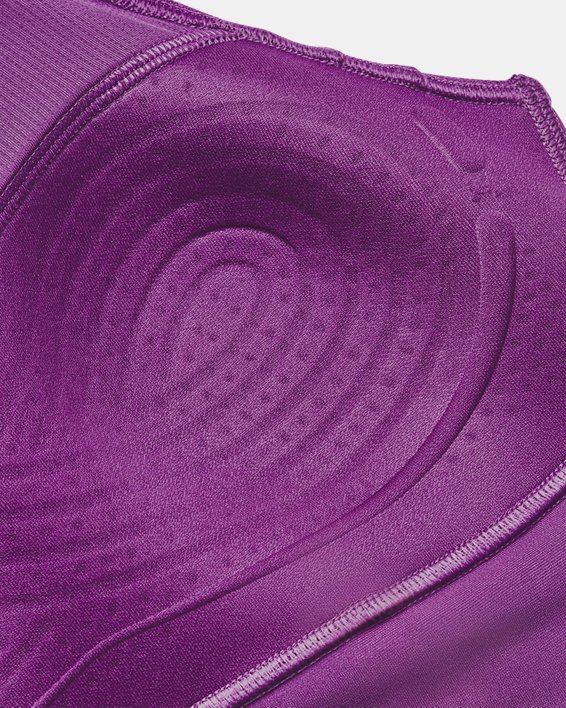 Women's UA Infinity Mid Pintuck Sports Bra, Purple, pdpMainDesktop image number 9